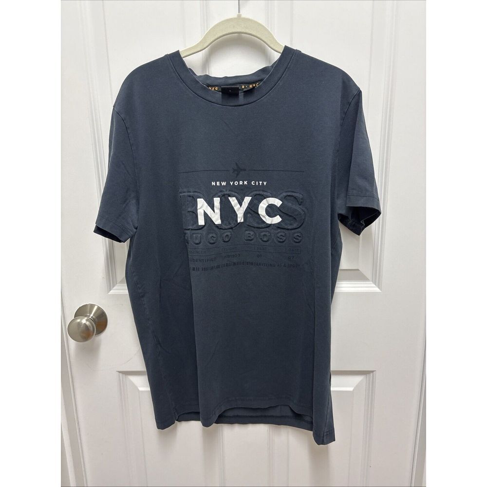 Hugo Boss Men's Black NYC Regular Fit T-Shirt - Size Large